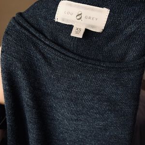 Lou & Grey blue sweater with split hem detail